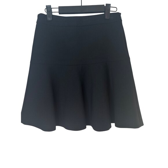 ZARA Size 4 Woman Black Flared Skirt Polyester Blend High Rise - Picture 12 of 14